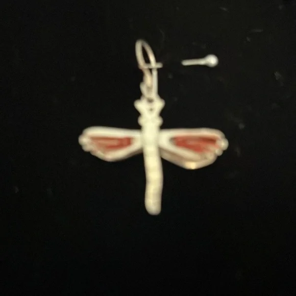 Vintage 925 Silver Plated ‘Market’ Set Of Dragon Fly Necklace & Earrings - Picture 4 of 10